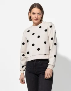 Discount Sweatshirt - Punktemuster - Damen Sweatshirts