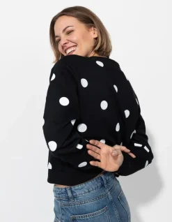 Outlet Sweatshirt - Punktemuster - Damen Sweatshirts