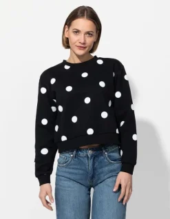 Outlet Sweatshirt - Punktemuster - Damen Sweatshirts