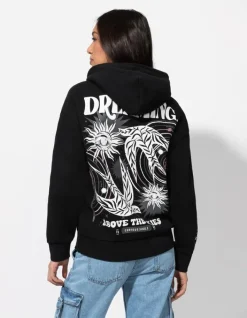 New Sweatshirt - R&uuml;ckenprint - Damen Sweatshirts