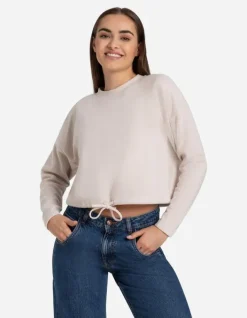 New Sweatshirt - Tunnelzug am Saum - Damen Sweatshirts