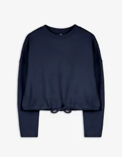 New Sweatshirt - Tunnelzug am Saum - Damen Sweatshirts