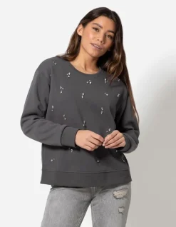 New Sweatshirt - Ziersteine - Damen Sweatshirts