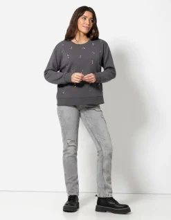 New Sweatshirt - Ziersteine - Damen Sweatshirts