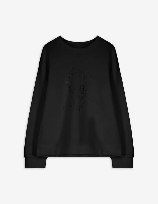 Clearance Sweatshirt - Ziersteine - Damen Sweatshirts