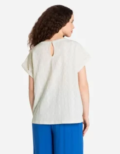 Hot T-Shirt - &Auml;rmel mit fixiertem Aufschlag Damen Blusen