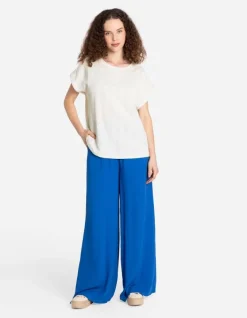 Hot T-Shirt - &Auml;rmel mit fixiertem Aufschlag Damen Blusen