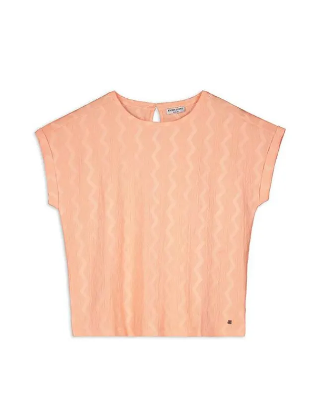 Clearance T-Shirt - Ärmel mit fixiertem Aufschlag Damen Blusen