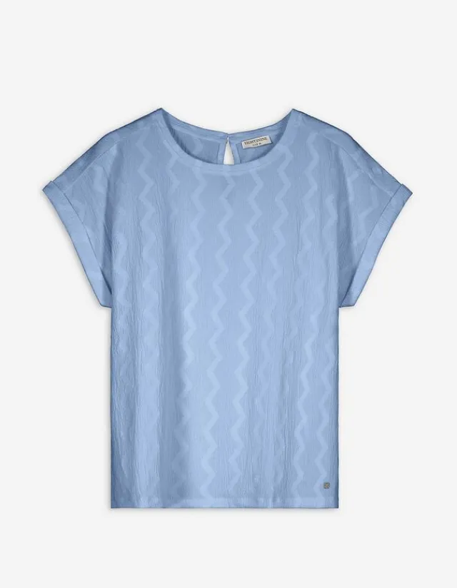 Best T-Shirt - Ärmel mit fixiertem Aufschlag Damen Blusen