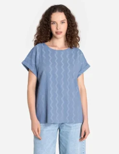 Best T-Shirt - &Auml;rmel mit fixiertem Aufschlag Damen Blusen