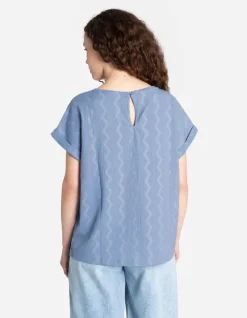 Best T-Shirt - Ärmel mit fixiertem Aufschlag Damen Blusen