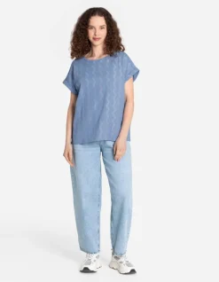 Best T-Shirt - Ärmel mit fixiertem Aufschlag Damen Blusen