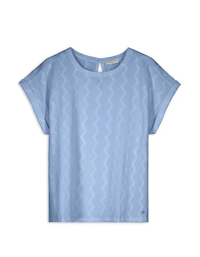 Best T-Shirt - Ärmel mit fixiertem Aufschlag Damen Blusen