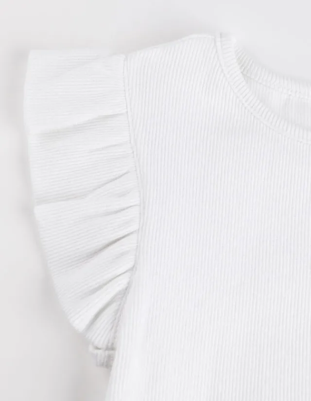 Clearance T-Shirt - Ärmel mit Volants Kinder Mädchenkleidung