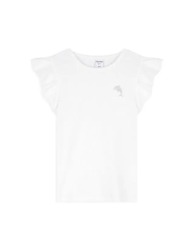 Clearance T-Shirt - Ärmel mit Volants Kinder Mädchenkleidung