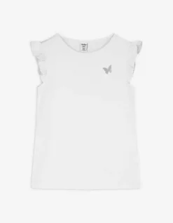 Fashion T-Shirt - &Auml;rmel mit Volants - Kinder Mädchenkleidung