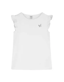 Fashion T-Shirt - Ärmel mit Volants - Kinder Mädchenkleidung