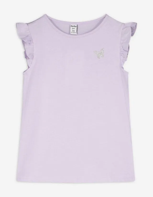 Best T-Shirt - Ärmel mit Volants - Kinder Mädchenkleidung