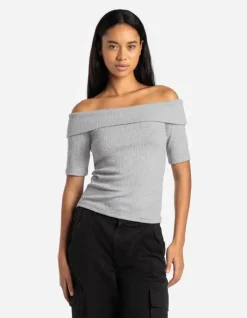 New T-Shirt - Carmen-Ausschnitt - Damen T-shirts