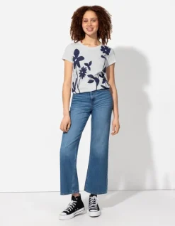 Outlet T-Shirt - Florales Muster - Damen T-shirts