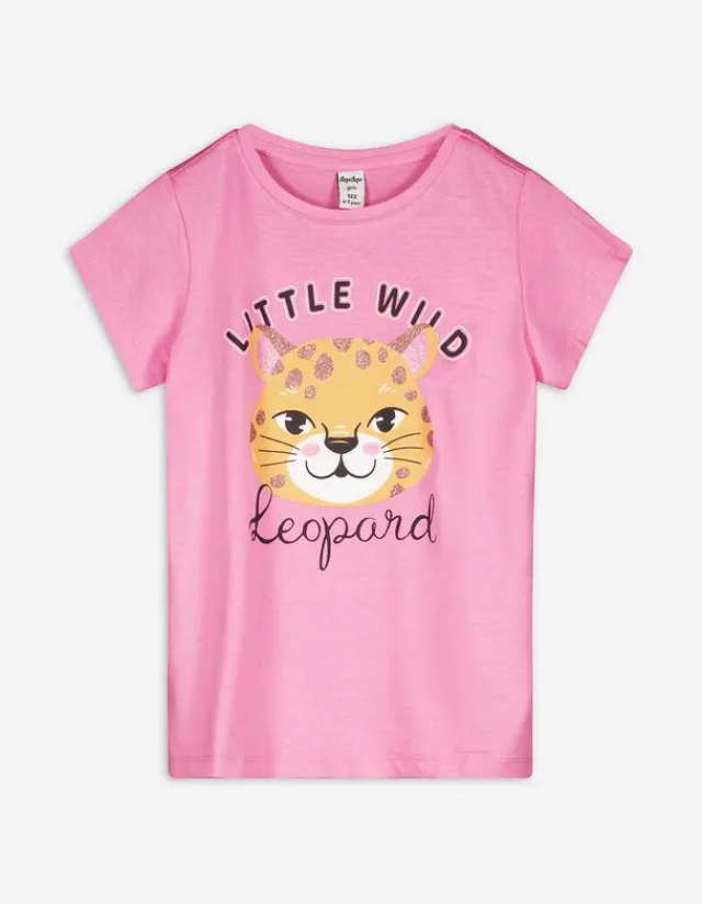 Fashion T-Shirt - Glitzerprint Kinder Mädchenkleidung