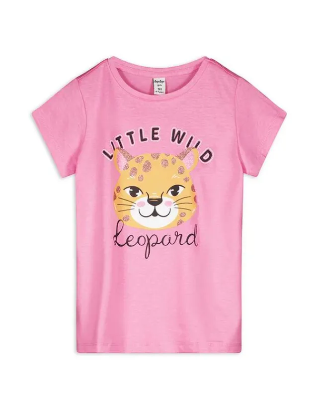 Fashion T-Shirt - Glitzerprint Kinder Mädchenkleidung