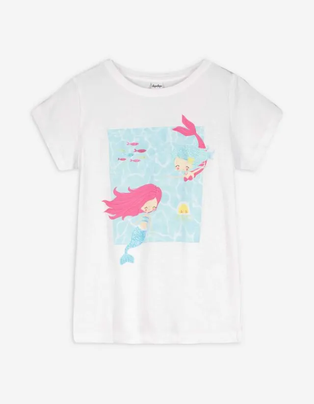 Fashion T-Shirt - Glitzerprint Kinder Mädchenkleidung