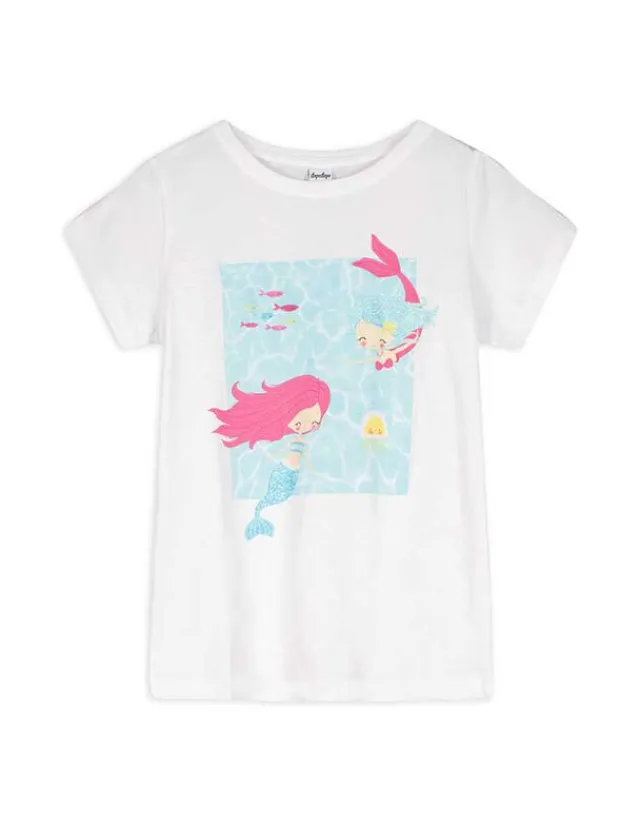 Fashion T-Shirt - Glitzerprint Kinder Mädchenkleidung