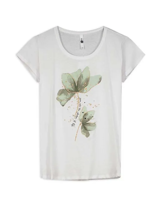 Outlet T-Shirt - Glitzerprint - Damen T-shirts