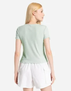 Discount T-Shirt - Muschelsaum Damen T-shirts