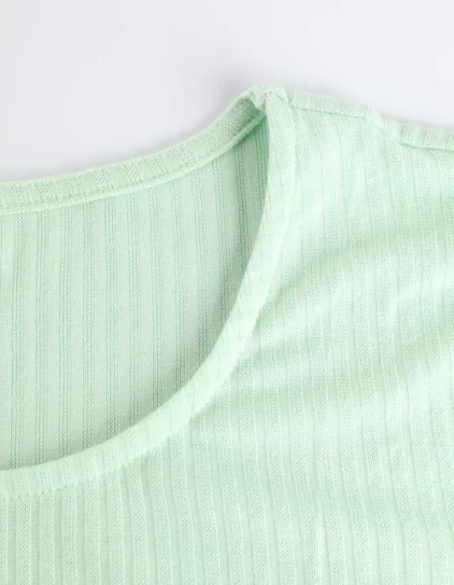 Discount T-Shirt - Muschelsaum Damen T-shirts