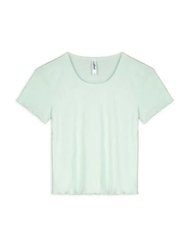 Discount T-Shirt - Muschelsaum Damen T-shirts