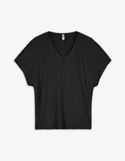 New T-Shirt - Plisseefalten - Damen T-shirts