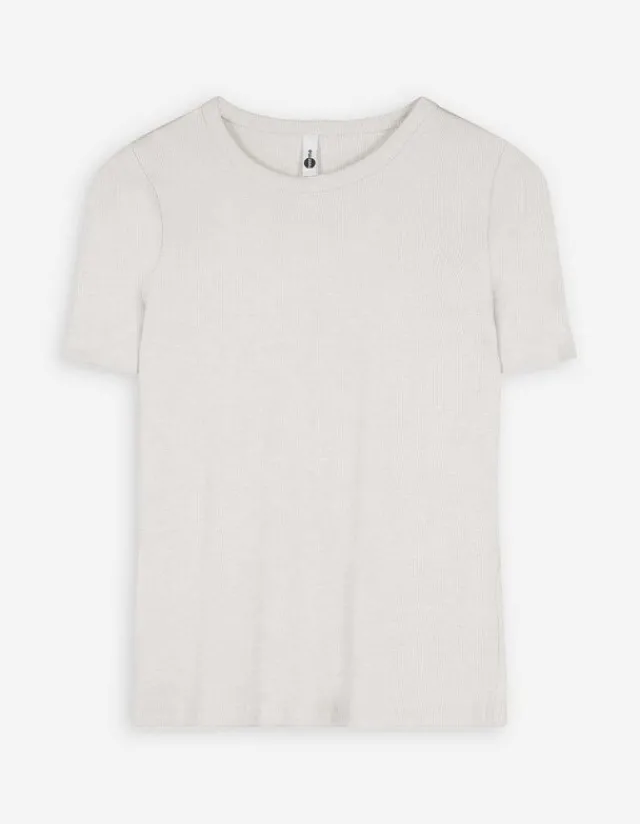 Discount T-Shirt - Rippenstruktur - Damen T-shirts