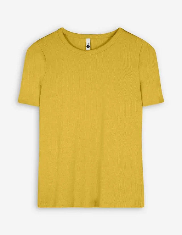 Hot T-Shirt - Rippenstruktur - Damen T-shirts