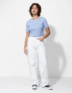 Sale T-Shirt - Rippenstruktur - Damen T-shirts