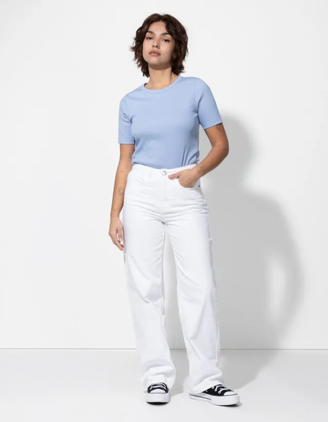 Sale T-Shirt - Rippenstruktur - Damen T-shirts
