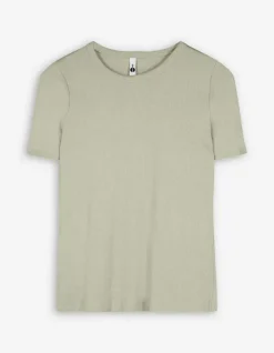 New T-Shirt - Rippenstruktur - Damen T-shirts