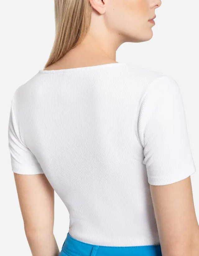 Discount T-Shirt - Schlüsselloch-Ausschnitt Damen T-shirts