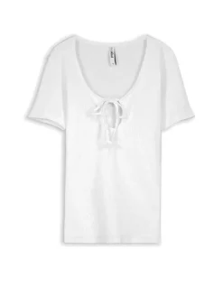 Discount T-Shirt - Schlüsselloch-Ausschnitt Damen T-shirts