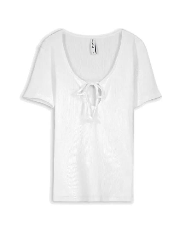 Discount T-Shirt - Schlüsselloch-Ausschnitt Damen T-shirts
