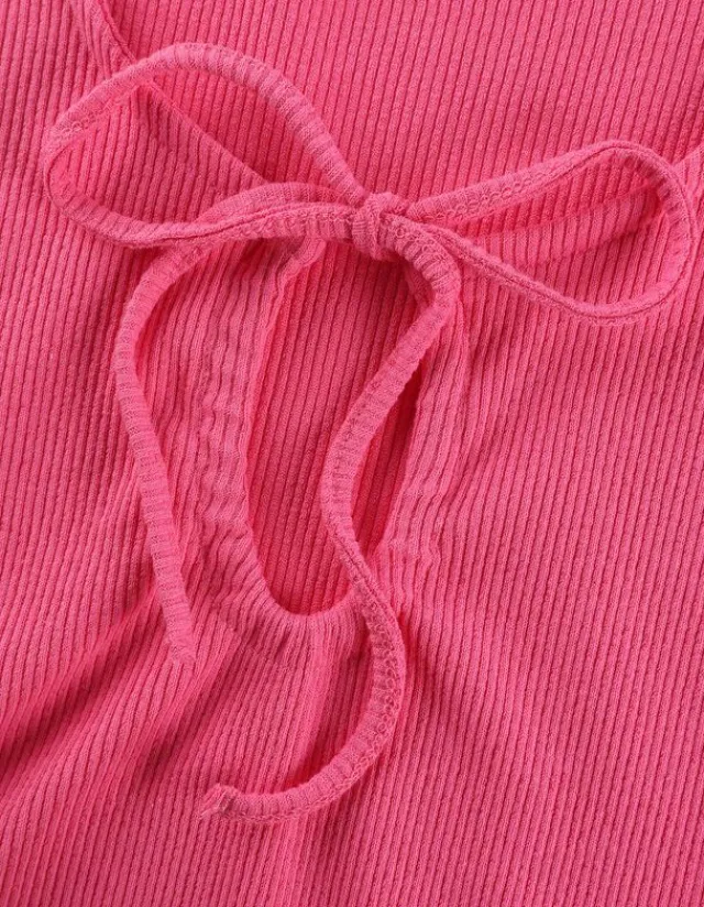 Hot T-Shirt - Schlüsselloch-Ausschnitt Damen T-shirts