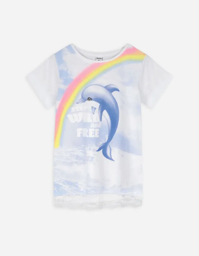 Clearance T-Shirt - Spitzenbesatz - Kinder Mädchenkleidung