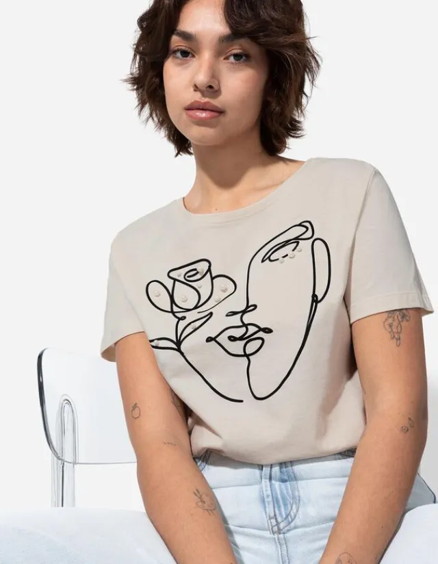 Hot T-Shirt - Zierperlen - Damen T-shirts